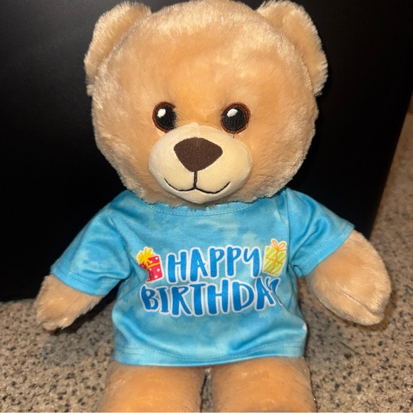 Musical Build A Bear. Teddy Bear with Blue Shirt Plays Happy Birthday Song - Picture 3 of 7